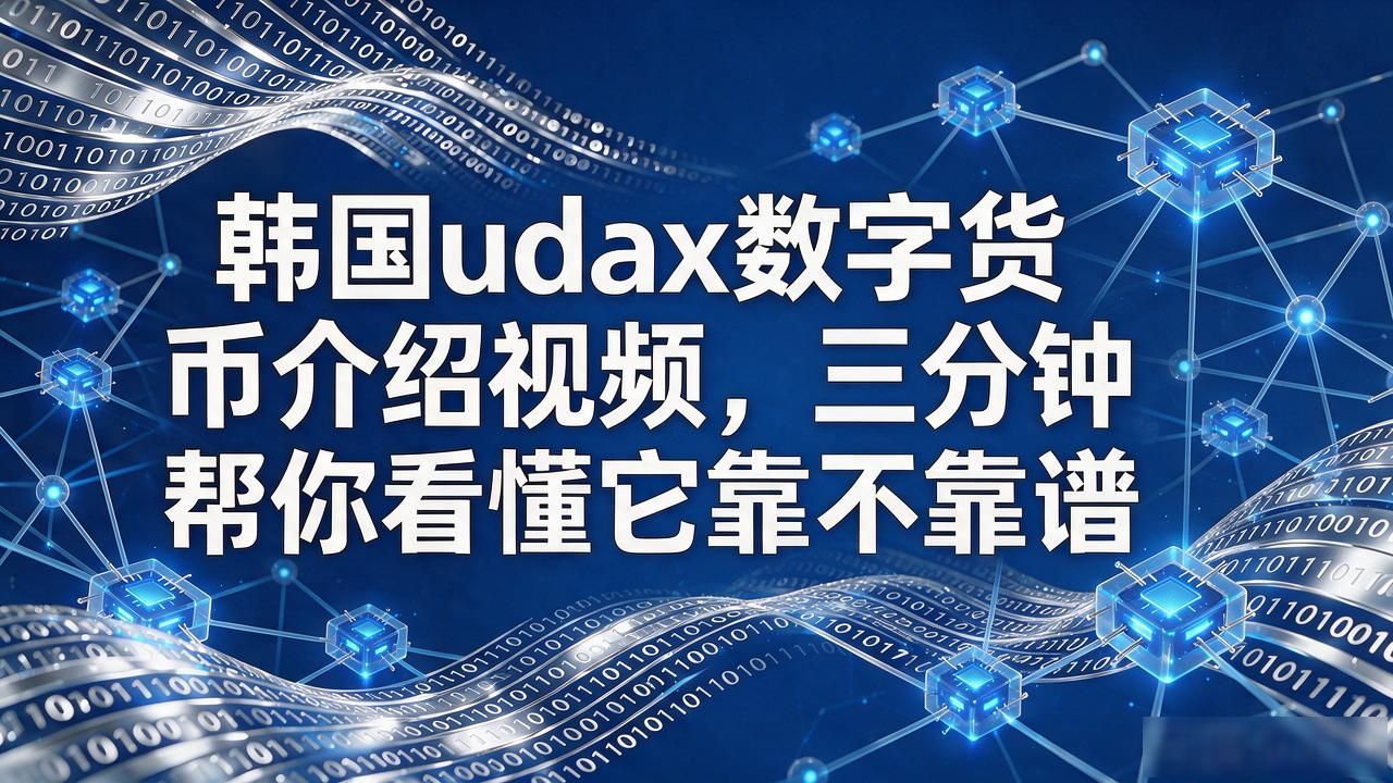 韩国udax数字货币介绍视频，三分钟帮你看懂它靠不靠谱