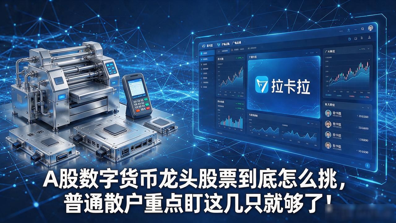 A股数字货币龙头股票到底怎么挑，普通散户重点盯这几只就够了
