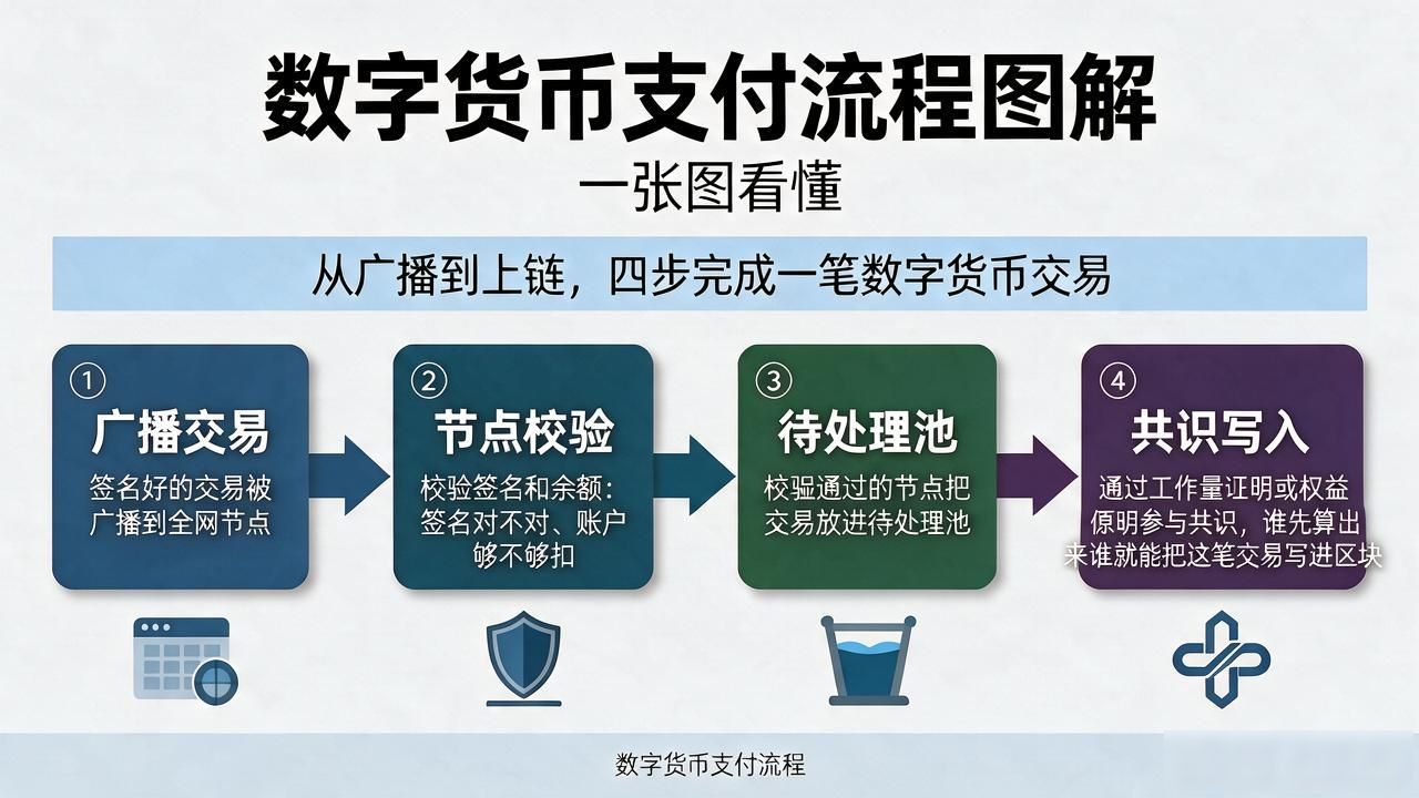 数字货币支付流程图解，一张图看懂