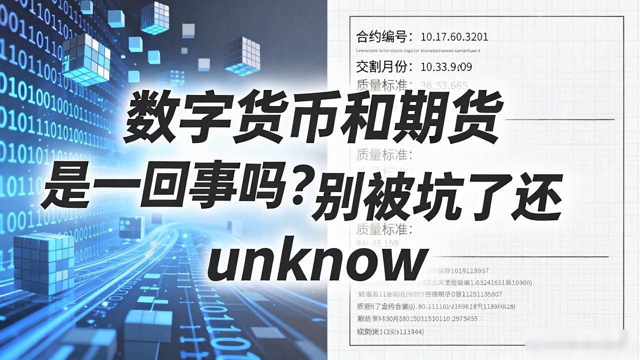 数字货币和期货是一回事吗？别被坑了还 unknow
