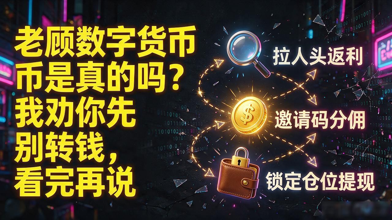 老顾数字货币是真的吗？我劝你先别转钱，看完再说