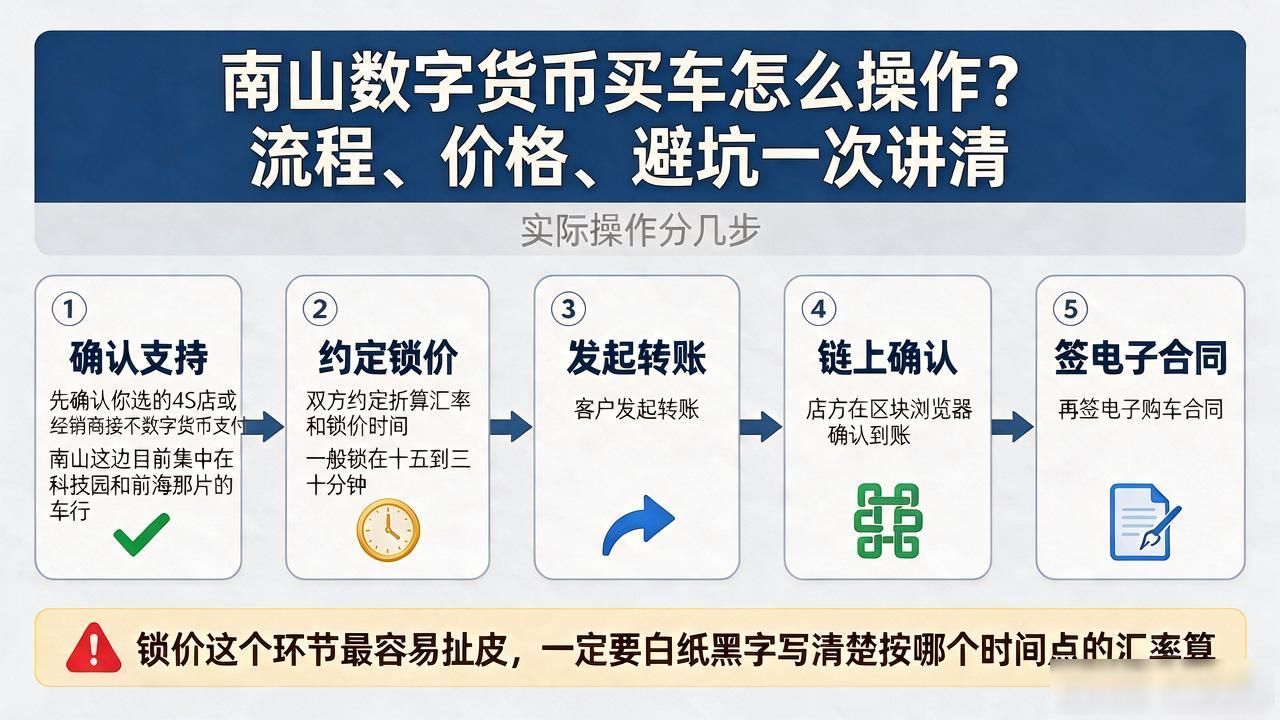 南山数字货币买车怎么操作？流程、价格、避坑一次讲清