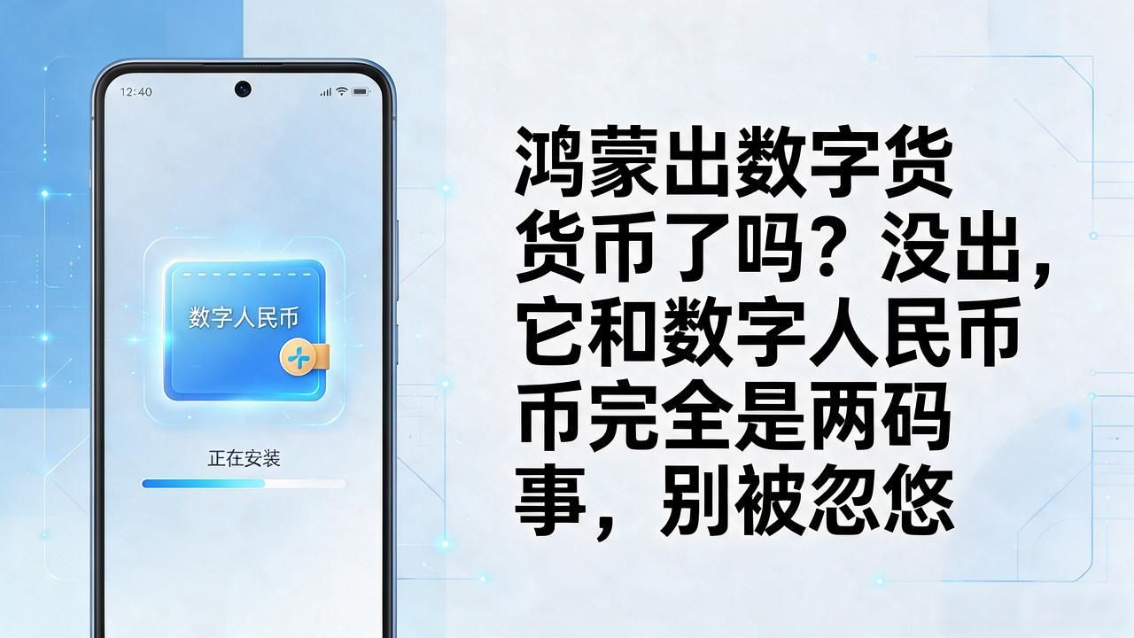 鸿蒙出数字货币了吗？没出，它和数字人民币完全是两码事，别被忽悠
