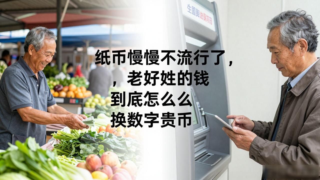 纸币慢慢不流行了，老百姓的钱到底怎么换成数字货币