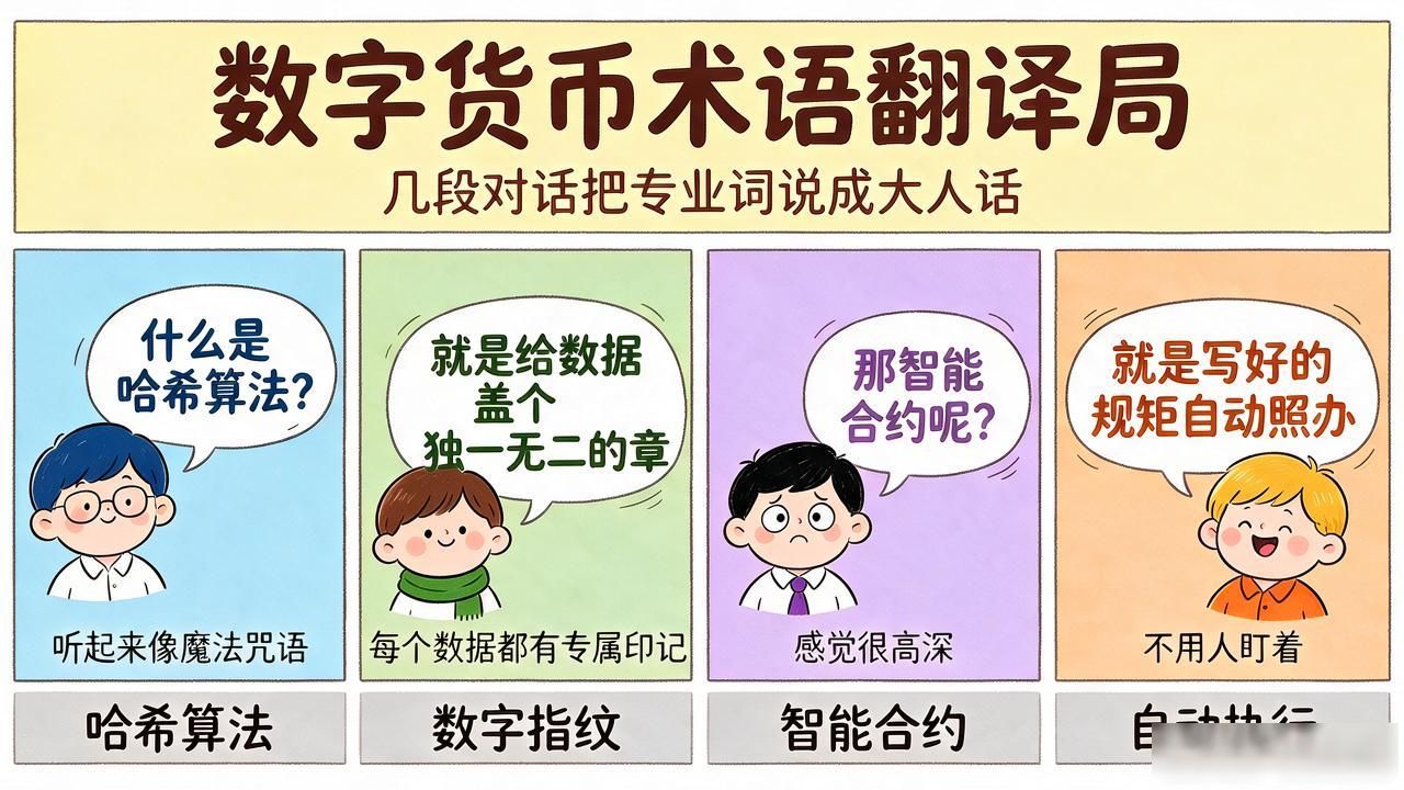 搞数字货币总被专业用词绕晕？这几段对话帮你把术语说成人话