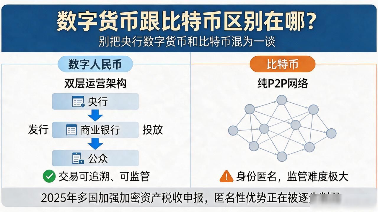 数字货币跟比特币区别在哪？别把央行数字货币和比特币混为一谈
