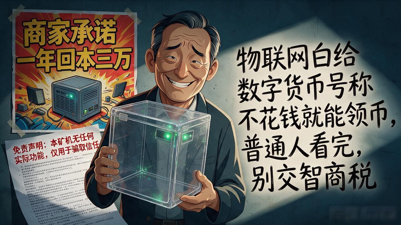 物联网白给数字货币号称不花钱就能领币，普通人看完别交智商税